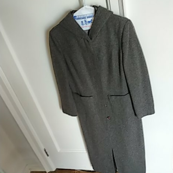 Column style wool coat in charcoal, le chateau, s - Picture 2 of 4